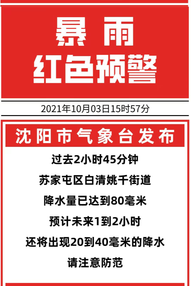 发布暴雨红色预警!沈阳气象辽婶儿聊天群群友提供.