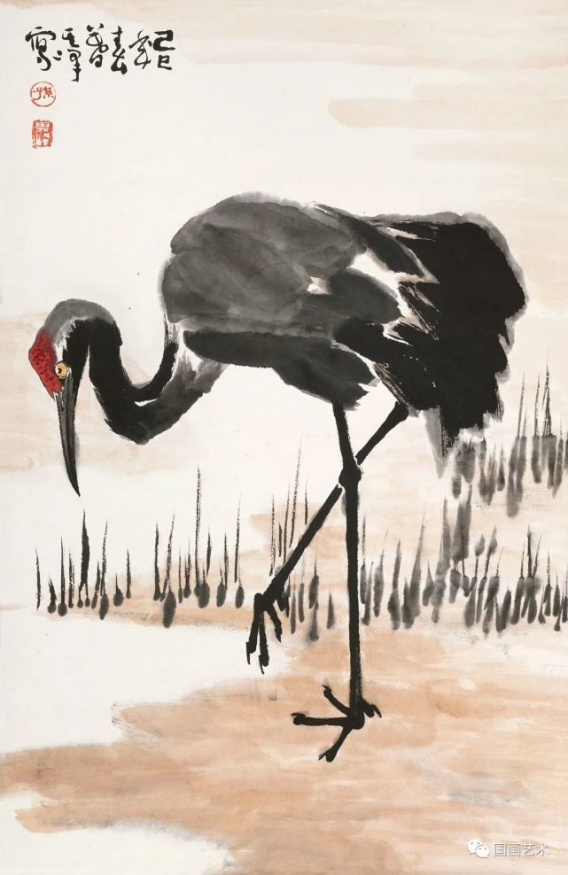 书画联盟丨写意花鸟画要诀之仙鹤画法|丹顶鹤|写意花鸟画|画法|松鹤