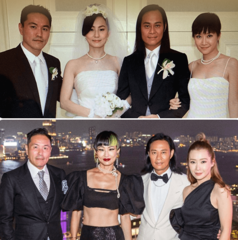 草蜢组合蔡一智结婚15周年大手笔办奢华派对一家五口打扮隆重