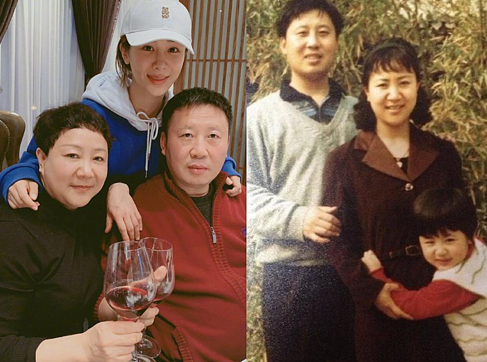 杨紫发文庆祝爸妈结婚30周年晒一家三口剧组合影杨妈妈好漂亮