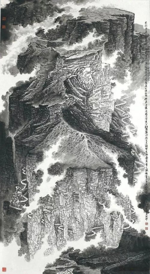 清新明净气韵传神江显蛟山水画