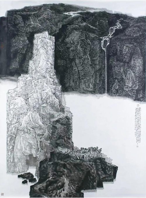 清新明净气韵传神江显蛟山水画