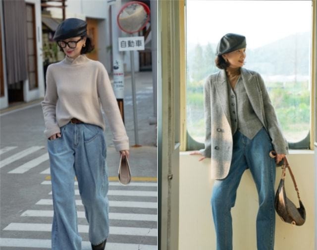 年过半百不会穿，学三木妈妈的三种搭配技巧，50岁比30岁还要美(图8)