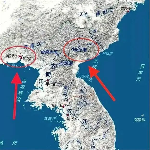 鸭绿江 长津湖地图图片