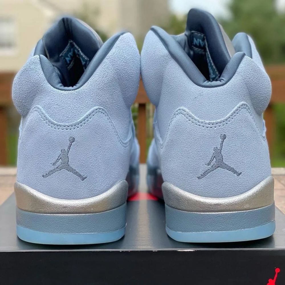 新冰蓝airjordan5上脚曝光麂皮鞋面质感无敌