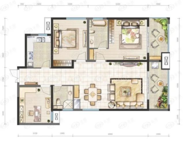 6969户型分析:观景阳台 愉悦身心6969白云·兴庆御苑构建"