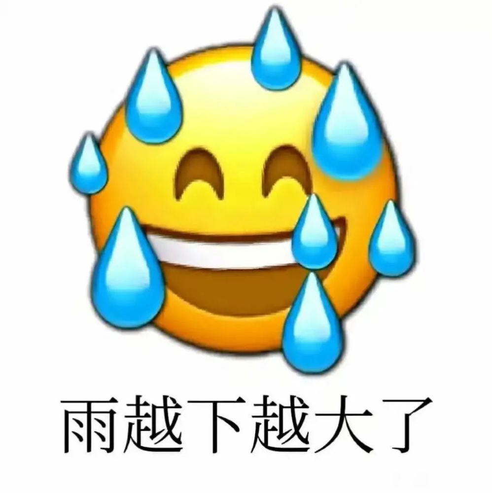 無語表情包雨越下越大