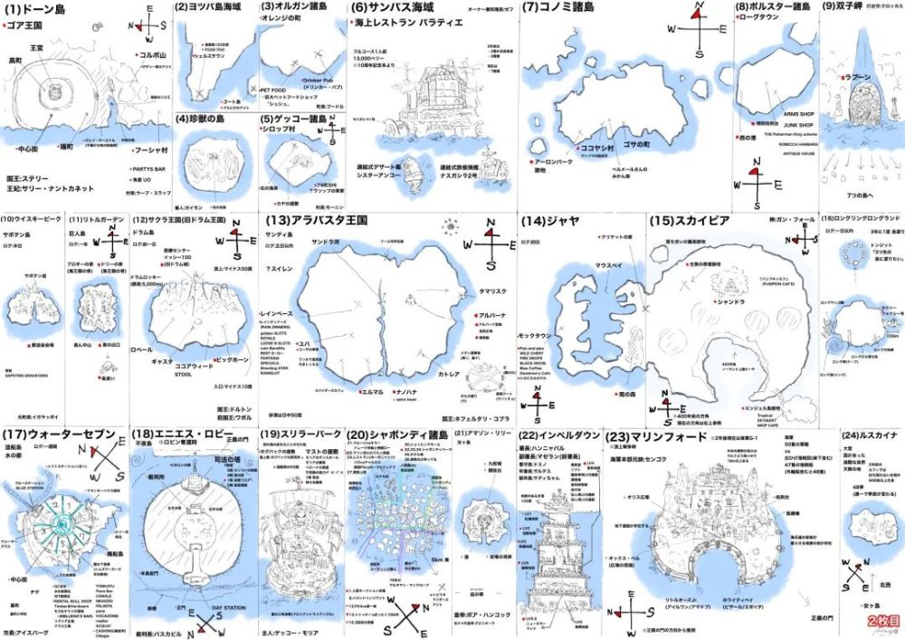 尾田珍藏的秘密世界地圖全方位帶你瞭解海賊王星球