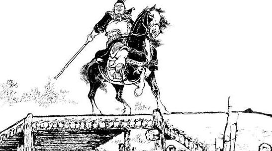 张飞根本不听,拉都拉不住,带着十八位轻骑燕将,奔回当阳桥口据守,但见