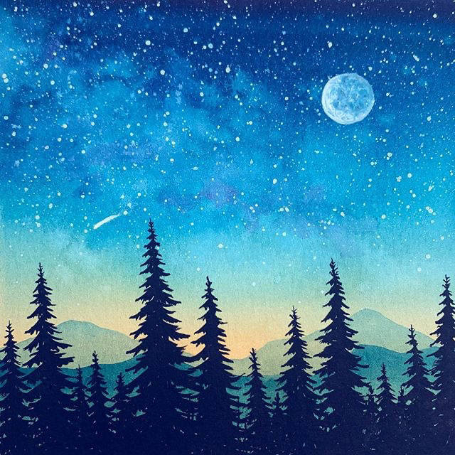 遇见艺术 | 梦幻水彩手绘天空