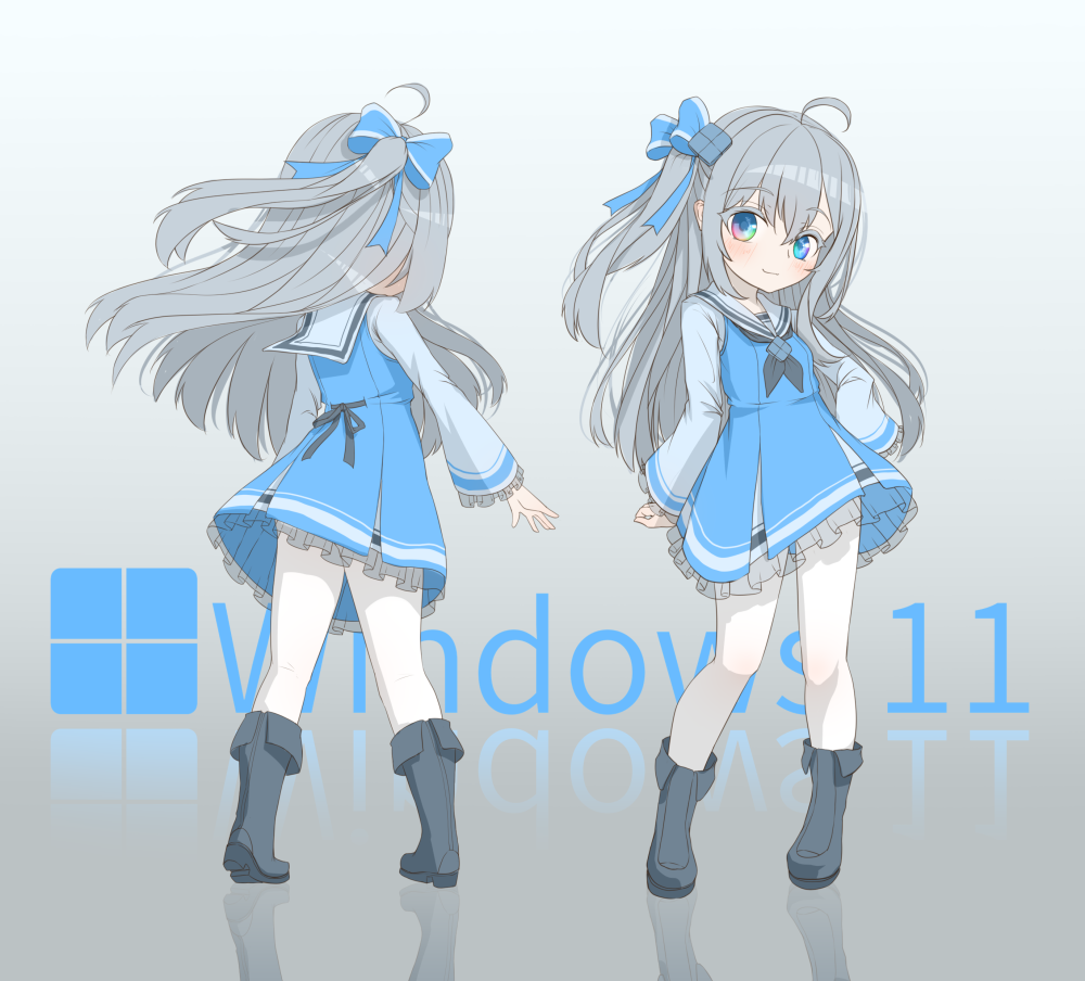 Windows娘化已成姐系，网友创作萝莉同人图：能吸引你升级吗？_腾讯新闻