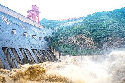 郑州黄河决堤图片