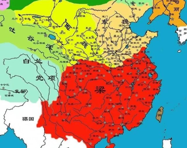 从南北朝一直玩到了唐朝，南梁灭亡后70年，为何能先后4次复国？_腾讯新闻