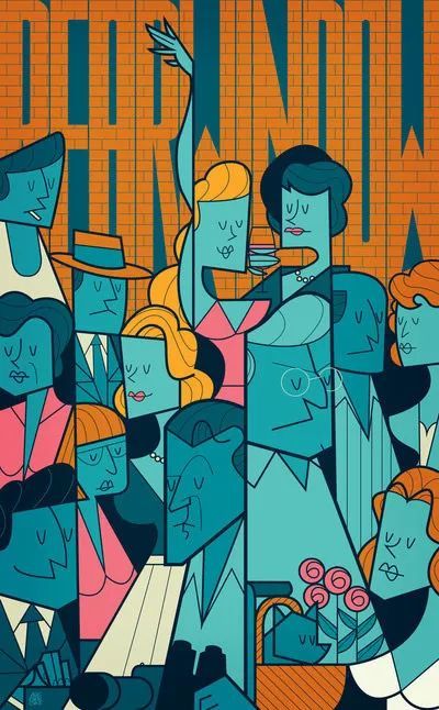 插画欣赏 | 使用色块进行的电影插画设计