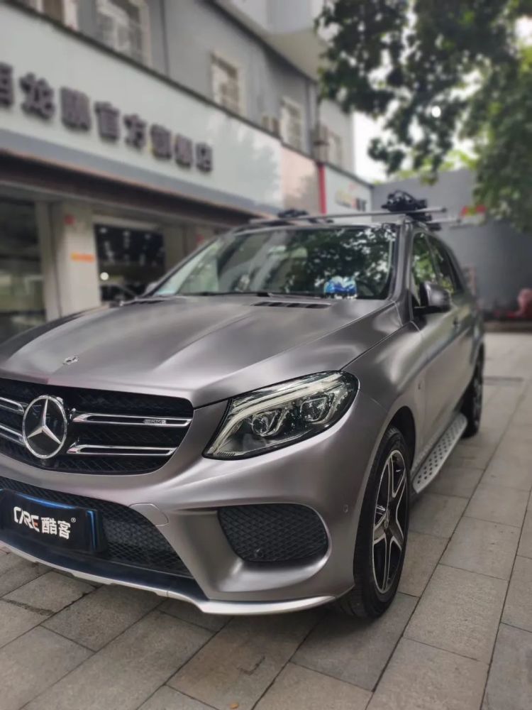 改色案例奔驰gle43车身改色电光金属钛灰