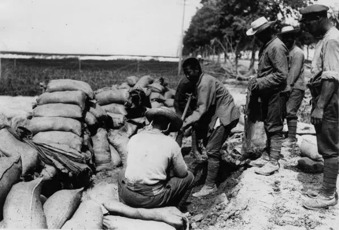 一战中国劳工挖战壕距德军50米2万埋骨他乡也有人收获爱情