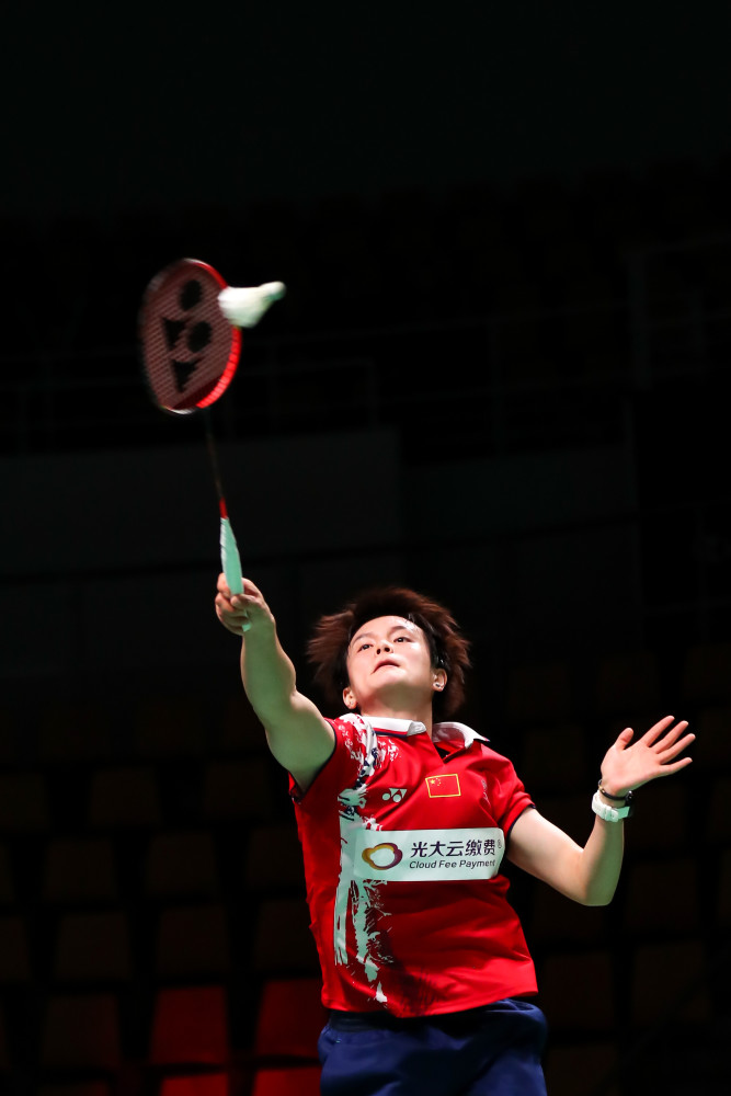 新华社记者 张铖 摄10月9日,中国队选手王祉怡在女单比赛中以2比0战胜