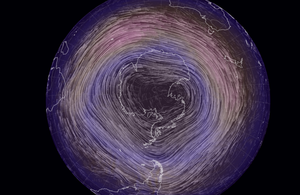 管理局(noaa)的气象学家指出,今年冬季,南极上空的极地涡旋异常强大