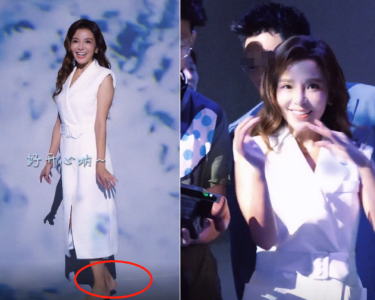 40岁朱迅赤脚舞动身体活泼奔跑似少女对工作人员撒娇好可爱