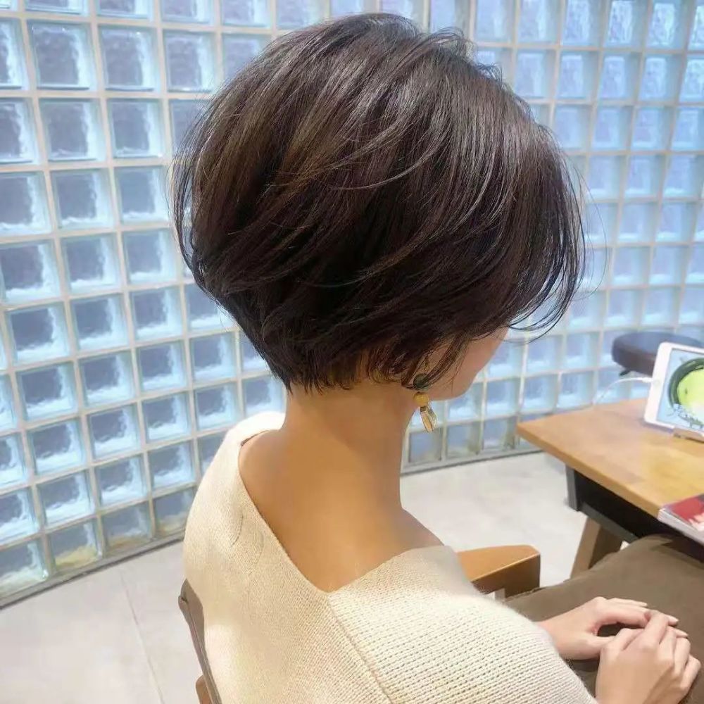 甜美可爱的短发喜欢短发的女士可以收藏图组