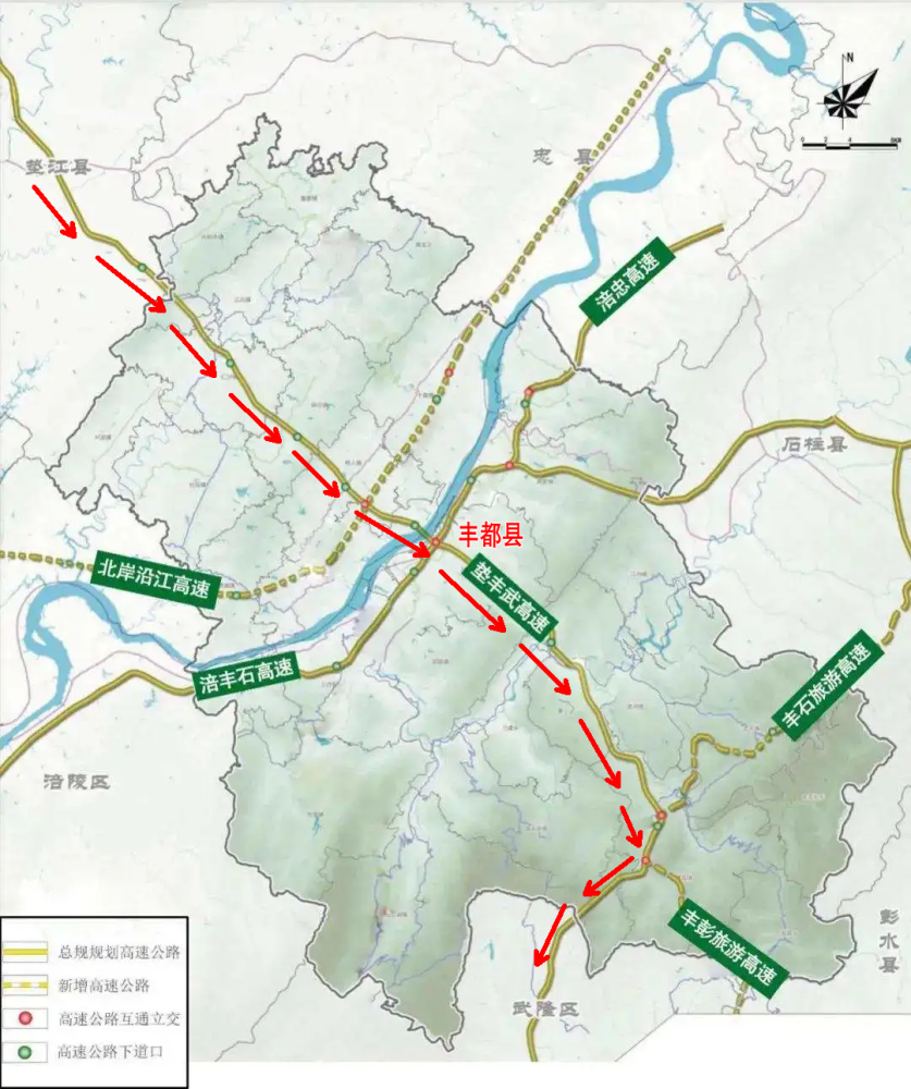 垫江到丰都高速规划图图片