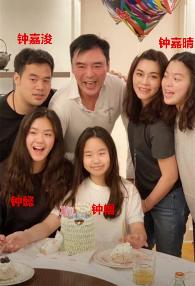 钟镇涛一家五口罕同框,章小蕙女儿甜蜜表白后妈:你是我的全世界