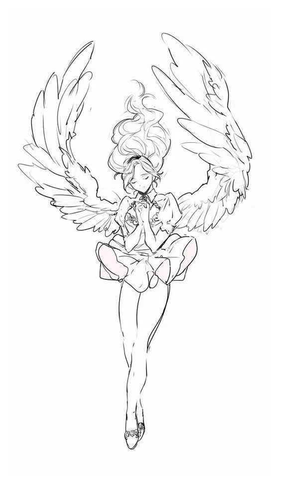 【绘画素材】有着雪白翅膀的不一定是天使!