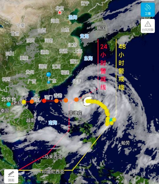 18号台风圆规最新路径一路奔向海南华南多地将受影响