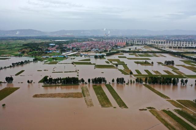 汾河下游新绛段遭遇近40年来最大洪峰,汾河区域性支流乌马河在清徐县