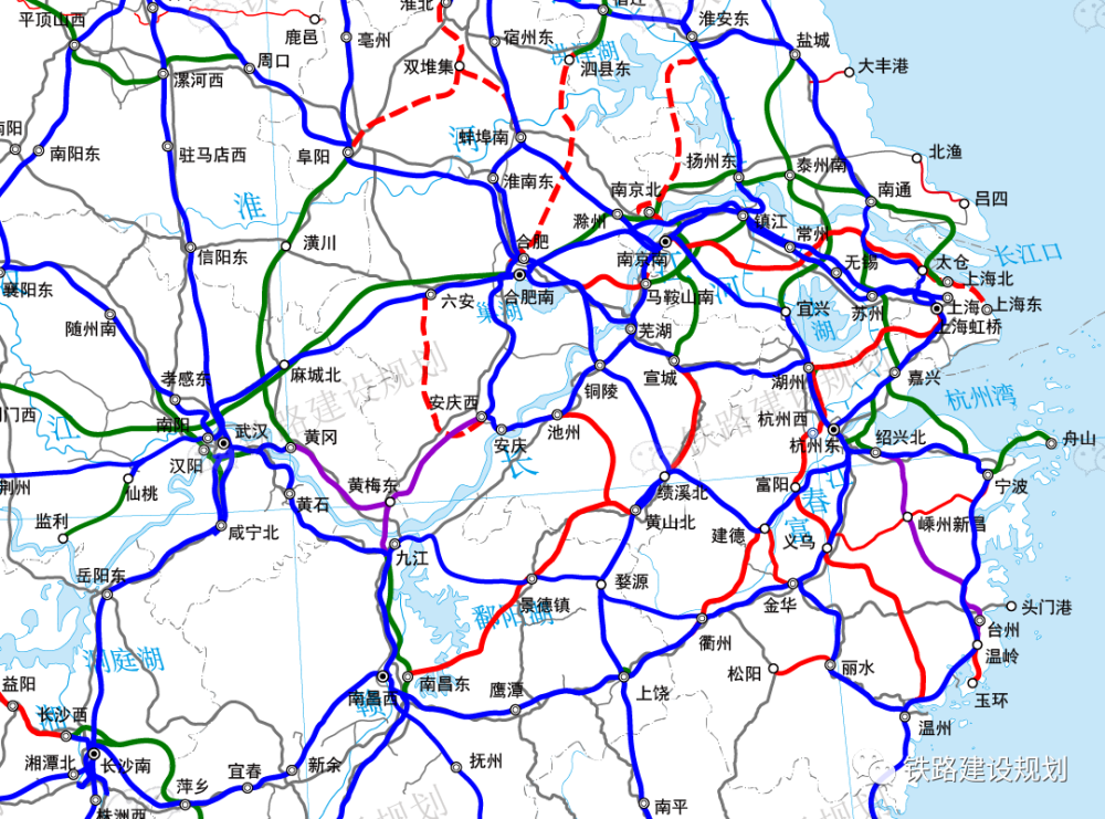 转发收藏国家铁路网建设及近期规划示意图2021年10月简明版