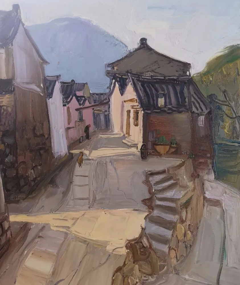 艺推王琨油画写生作品