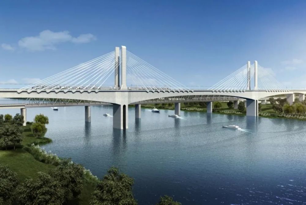 淮北至宿州至蚌埠城际铁路 最新进展来了 淮宿蚌城际铁路 跨淮河斜拉