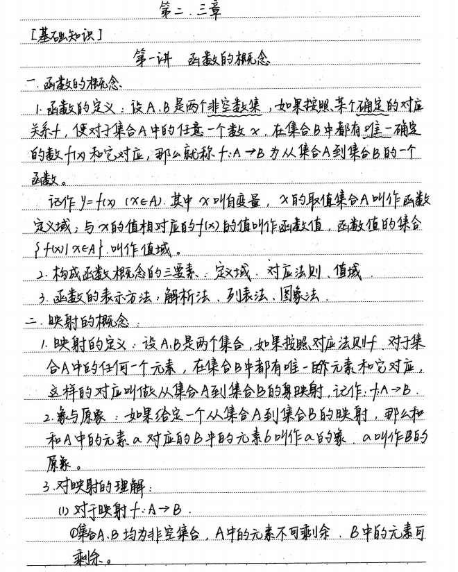 衡水中学学霸高中数学手写笔记,高中三年用得到,存好!