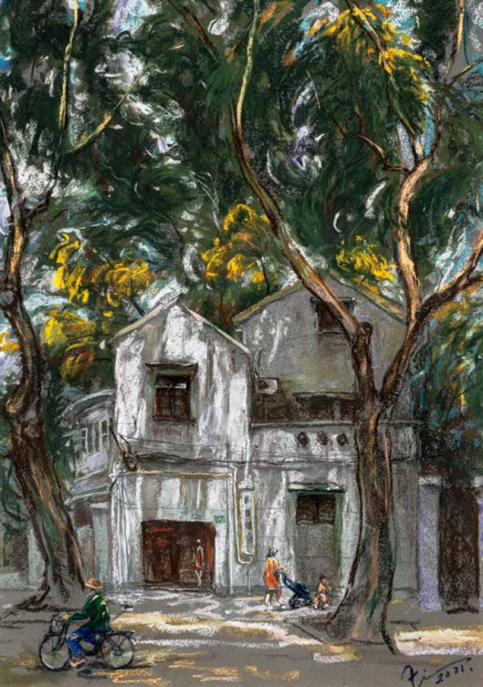 和平饭店周公馆康平路魔都最美的景致都在外滩这个粉画大展上