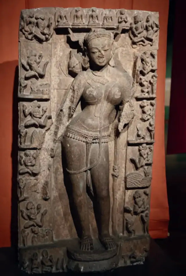 多罗度母八难救度造像 藏于印度巴特纳博物馆▲ 多罗度母八难救度