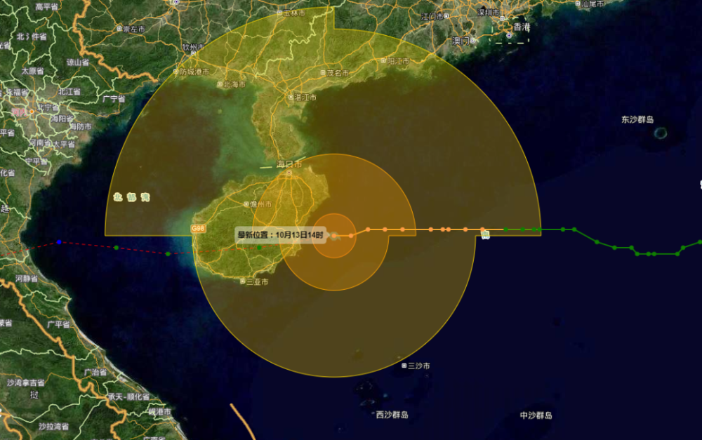 登陸時中心附近最大風力12級(33米/秒),中心最低氣壓為970百帕