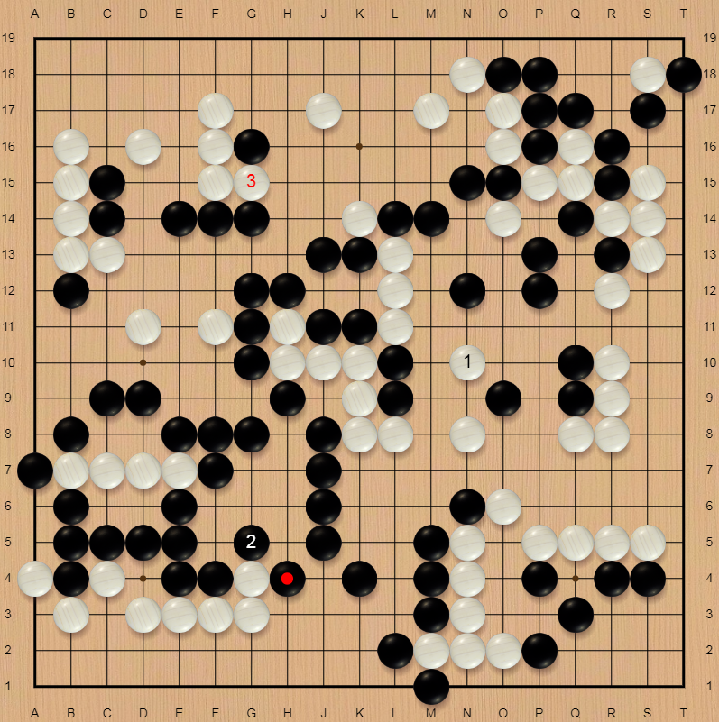 变化图8:然而白棋中间救二吃三的价值和左边八子相当,甚至因为关系