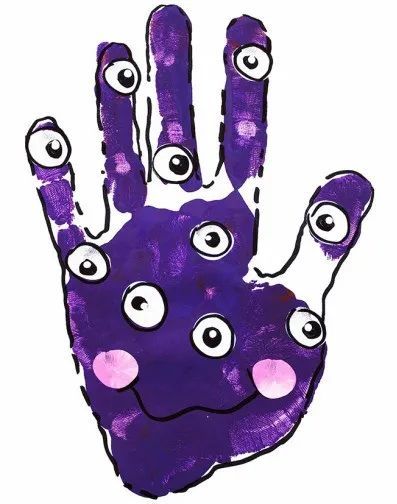 简单有趣的万圣节手印画教程,halloween handprint,一起来玩吧!
