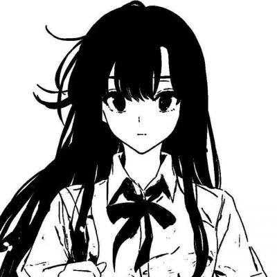 专属野王小姐姐的黑白漫画风女生头像