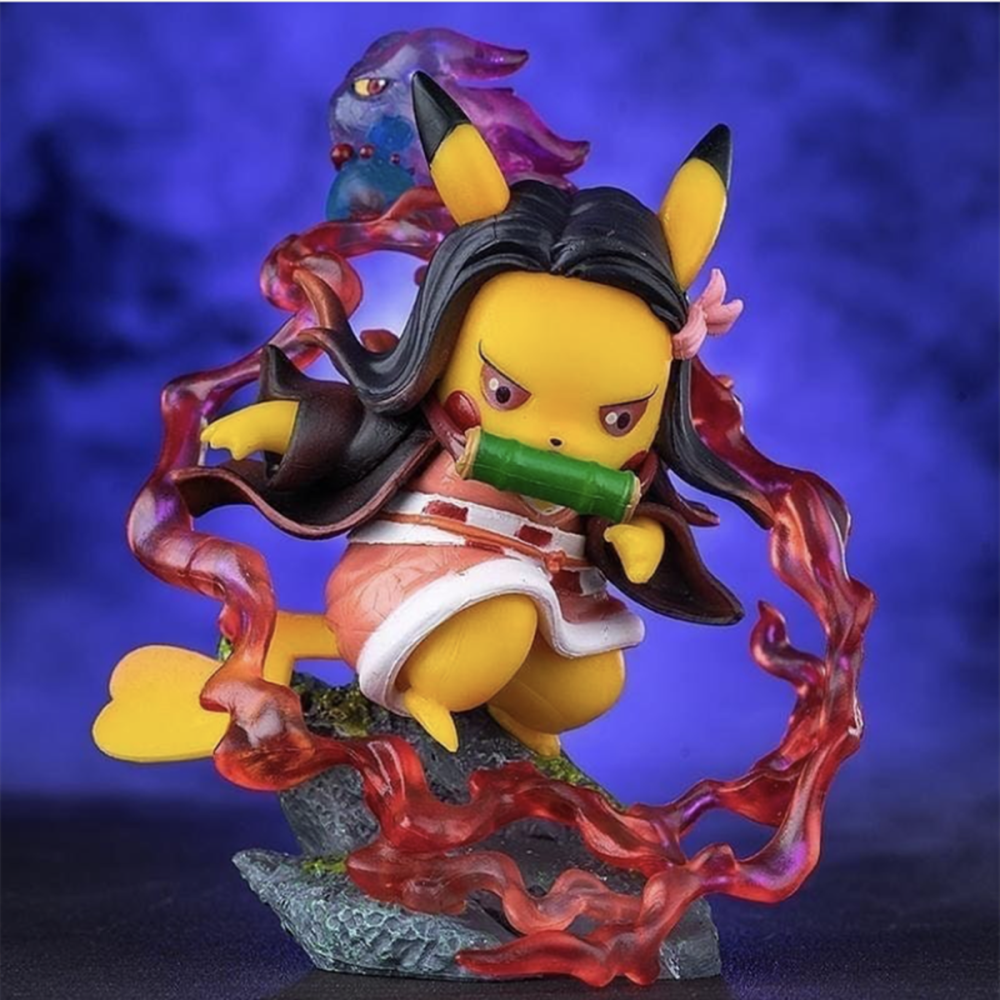 鬼灭之刃与皮卡丘联动,炫酷大招搭配可爱外形,这就是动漫的魅力_腾讯