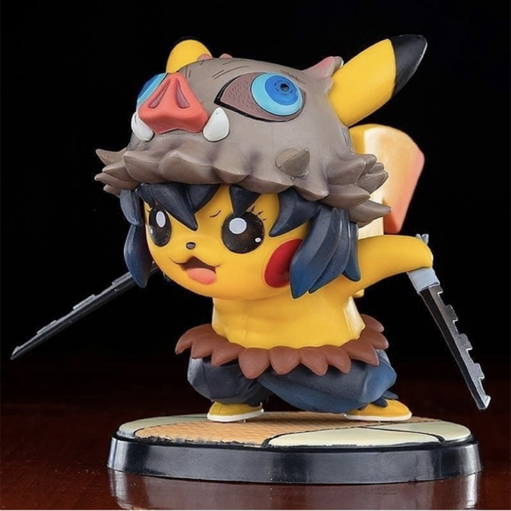 鬼灭之刃与皮卡丘联动炫酷大招搭配可爱外形这就是动漫的魅力