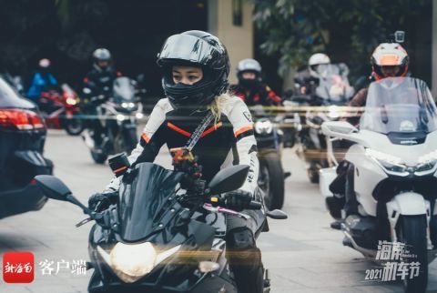 海南機車節河北女騎手何琳贊海南非常適合騎行願留瓊從事機車工作