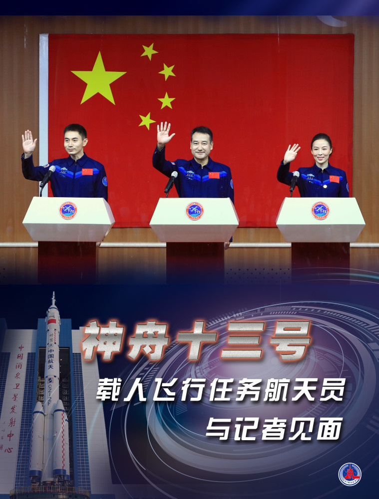 图表海报神舟十三号载人飞行任务航天员与记者见面