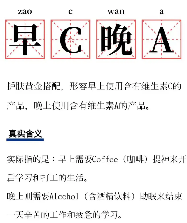 养肌早c晚a养基短c长a