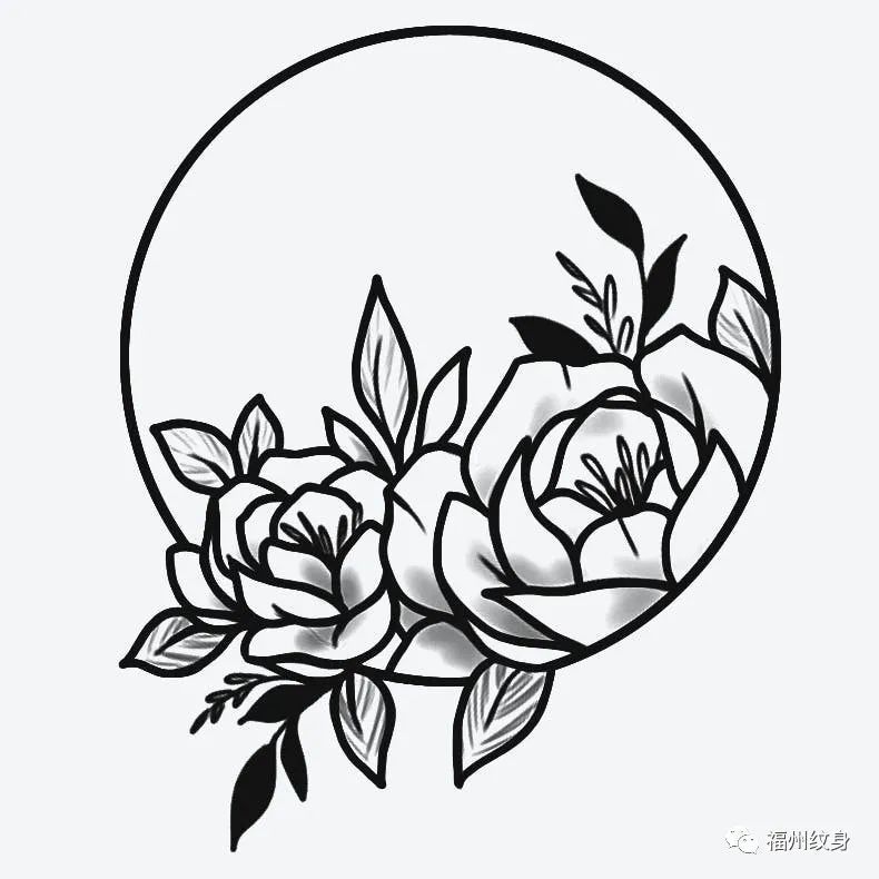 高清黑灰纹身图稿