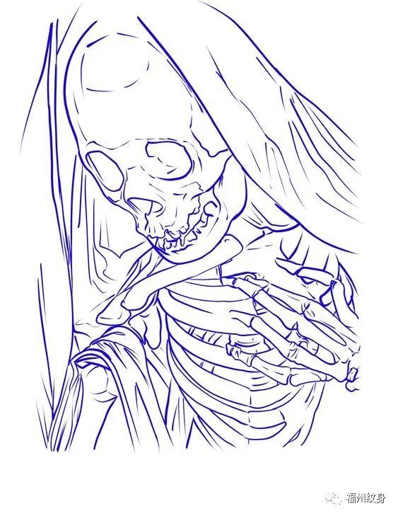 超清晰的割线纹身图稿