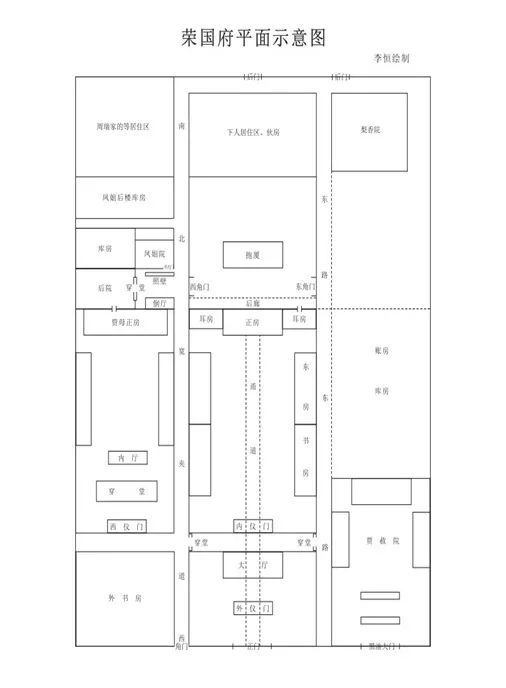 石问之李恒荣国府平面图的两个难题凤姐院与王夫人的居处
