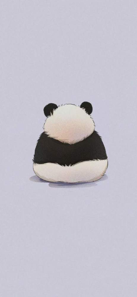 超级可爱的熊猫头像壁纸,萌化了