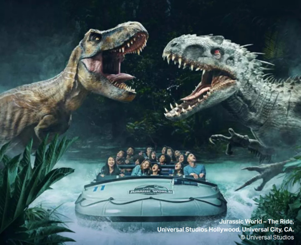 好莱坞环球影城重新开放,增加了爱宠大机密黑暗骑乘和侏罗纪世界两个