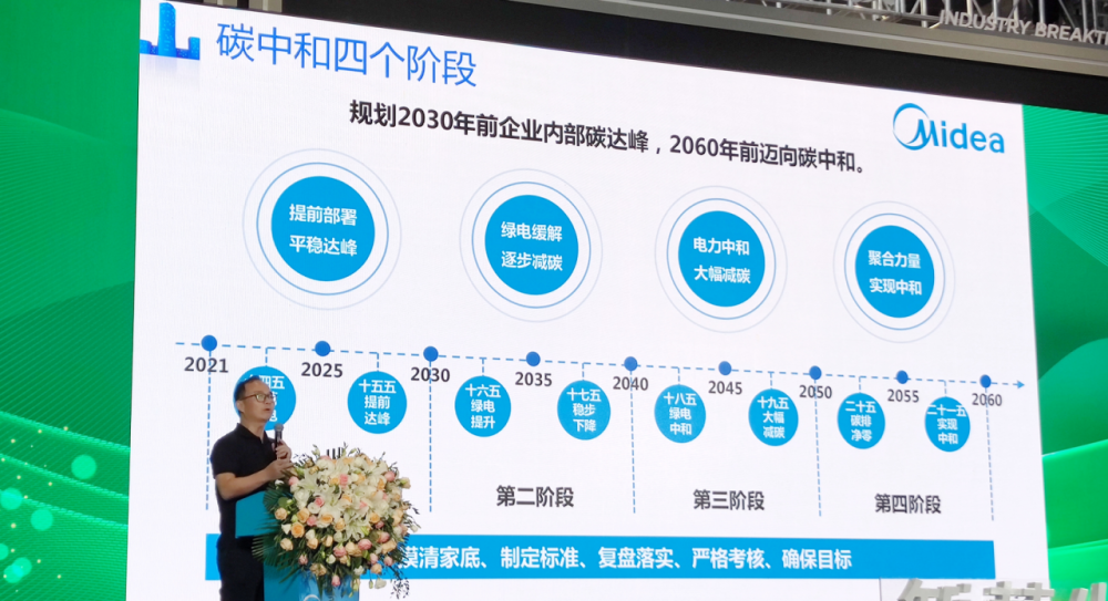 美的集团副总裁李国林公司规划2030年前实现内部碳达峰